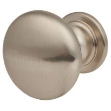 Exel Domed Round Cabinet Knob - 28mm Diameter - Satin Nickel