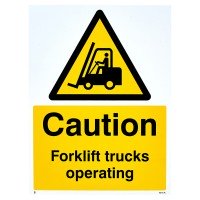 Exel Caution Fork Lift Trucks Sign - 300...