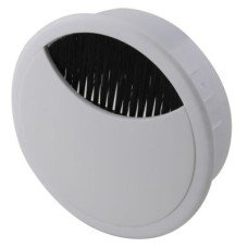 Exel Round Cable Tidy Grommet - 80mm Hole Size - White - Pack of 10