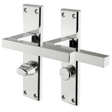 Serozzetta by Carlisle Brass Polished Chrome Bathroom Door Handle - Stratus Range - 180 x 40mm Serozzetta by Carlisle Brass Polished Chrome Bathroom Door Handle - Stratus Range - 180 x 40mm