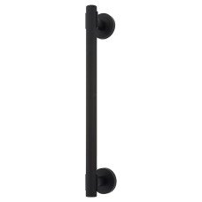 Hampstead Knurled T-Bar Door Pull Handle on Rose - Screw Fix - 300mm Centres - Matt Black Hampstead Knurled T-Bar Door Pull Handle on Rose - Screw Fix - 300mm Centres - Matt Black