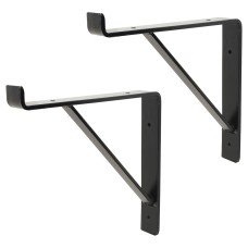 Olde Forge Steel Scaffold Board Shelf Bracket - Type 1 - 236 x 234 x 40mm - Black Powder Coated Iron