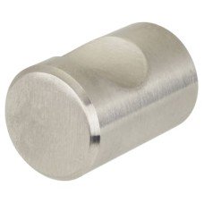 Exel Solid Turned Cylinder Cabinet Knob - 20mm Diameter - Satin Stainless Steel