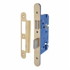 Hampstead Architectural DIN Euro Sashlock - 85mm Case - 60mm Backset - Radius - PVD Brass
