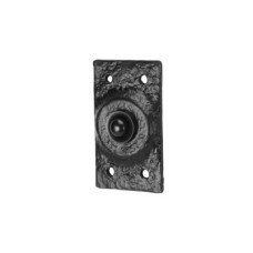 Olde Forge Plain Bell Push - 75 x 43mm - Antique Black Iron