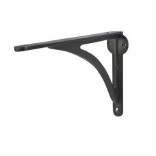 From The Anvil Curved Steel Shelf Bracket - 249 x 174mm - Black Beeswax