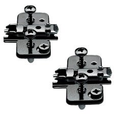 Blum CLIP Cruciform Cabinet Mounting Plate - Expando - 3mm Spacing - Steel - Black Onyx - Pair Blum CLIP Cruciform Cabinet Mounting Plate - Expando - 3mm Spacing - Steel - Black Onyx - Pair