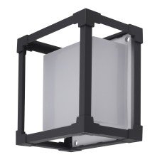 Exel 9W LED Cube Outdoor Up & Down Wall Light - IP54 - 3000K Warm White - Anthracite