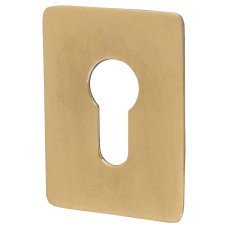 Jumbo Adhesive Fixing Escutcheon - 65.5 x 47.6mm - Euro - Polished Brass