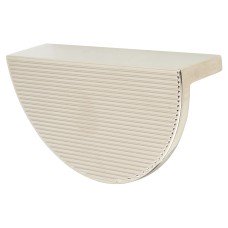 Hendel & Hendel Barrington Ribbed Eclipse Cabinet Finger Pull Handle - 96mm Centres - Pol Nickel