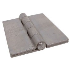 Double Pressed Steel Hinge - 75 x 60 x 4mm - Self Colour Steel - Pair Double Pressed Steel Hinge - 75 x 60 x 4mm - Self Colour Steel - Pair