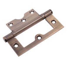 Ball Bearing Flush Door Hinge - 100 x 72 x 2.5mm - Antique Brass - Pair