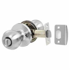 Exel Bala Hotel Mortice Door Knobset - Bathroom - 65mm Rose Diameter - Satin Stainless Steel