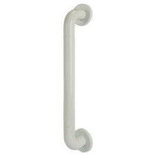 Hoppe AR602/425 Nylon D-Bar Door Pull Handle on Rose - Screw Fix - 425mm c/c - Diamond White