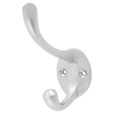 Alexander & Wilks Victorian Single Hat & Coat Hook - 80 x 35mm - Satin Chrome