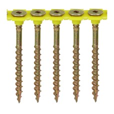 4.2 x 55 Collated Flooring Screws - SQ - Countersunk - Yellow (1000PC)