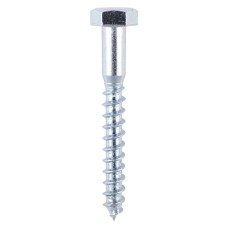 8.0 x 150 Coach Screws - Hex - Zinc (50PC)