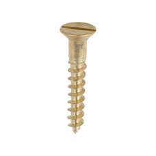 10 x 1 1/4 Solid Brass Timber Screws - SLOT - Countersunk (200PC)