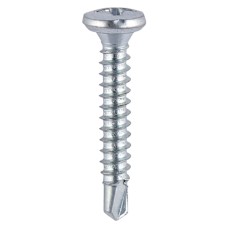 3.9 x 16 Window Fabrication Screws - Friction Stay - Shallow Pan Countersunk - PH - Self-Tapping - Self-Drilling Point - Zinc (1000PC)
