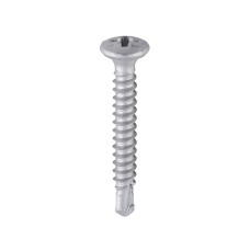 3.9 x 29 Window Fabrication Screws - Friction Stay - Pan - PH - Self-Tapping Thread - Self-Drilling Point - Martensitic Stainless Steel & Silver Organic (1000PC)