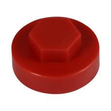 16mm Hex Head Cover Caps - Flame Red (1000PC)