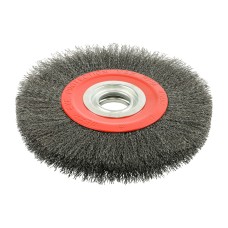 200mm Wheel Brush with Plastic Reducer Set - Crimped Steel Wire 