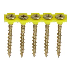 4.2 x 40 Solo Collated Chipboard & Woodscrews - PH - Double Countersunk - Yellow (1000PC)