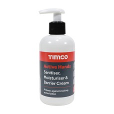 250ml Active Hands Sanitiser, Moisturiser & Barrier Cream 