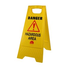 610 x 300 x 30 A-Frame Safety Sign - Danger Hazardous Area 
