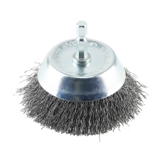 75mm Drill Cup Brush - Crimped Steel Wire 