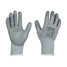Large Medium Cut Gloves - PU Coated HPPE Fibre with Glass Fibre 