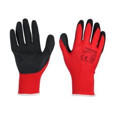 Large Light Grip Gloves - Crinkle Latex Coated Polyester 