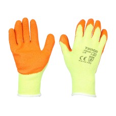 Large Eco-Grip Gloves - Crinkle Latex Coated Polycotton - Multi Pack (12PC)