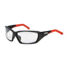 One Size Sports Style Safety Glasses - With Adjustable Temples - Clear 