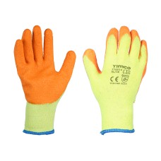 X Large Eco-Grip Gloves - Crinkle Latex Coated Polycotton - Multi Pack (12PC)