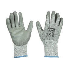 X Large Medium Cut Gloves - PU Coated HPPE Fibre with Glass Fibre 