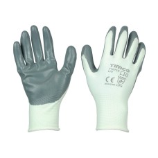 Large Secure Grip Gloves - Smooth Nitrile Foam Coated Polyester 