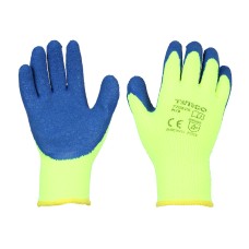 Medium Warm Grip Gloves - Crinkle Latex Coated Polyester 