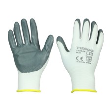 Medium Secure Grip Gloves - Smooth Nitrile Foam Coated Polyester 
