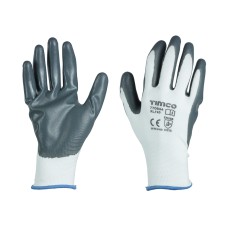 X Large Secure Grip Gloves - Smooth Nitrile Foam Coated Polyester 
