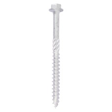 8.0 x 40 Heavy Duty Timber Screws - Hex - Exterior - Silver (10PC)