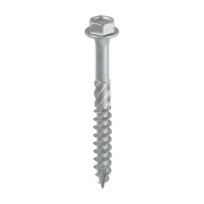 8.0 x 75 Hex Head Timber Screw - Silver (10PC)