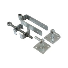 300mm Adjustable Hinge Set With Hook On Plate - Hot Dipped Galvanised 