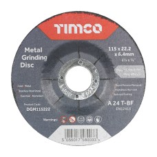 115 x 22.2 x 6.4 Bonded Abrasive Disc - For Grinding (25PC)