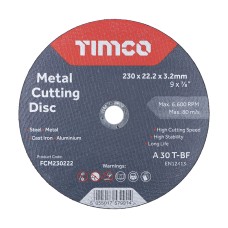 230 x 22.2 x 3.2 Bonded Abrasive Disc - For Cutting (25PC)