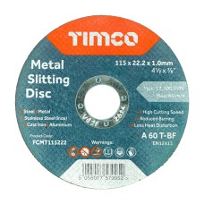 115 x 22.2 x 1.0 Bonded Abrasive Disc - For Cutting (25PC)