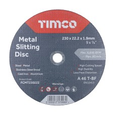 230 x 22.2 x 1.9 Bonded Abrasive Disc - For Cutting (25PC)