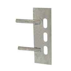 150 x 50mm Gravel Board Clip - Twin Pin - Galvanised 