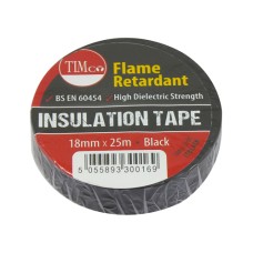 25m x 18mm PVC Insulation Tape - Black (10PC)