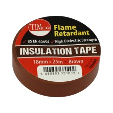 25m x 18mm PVC Insulation Tape - Brown (10PC)